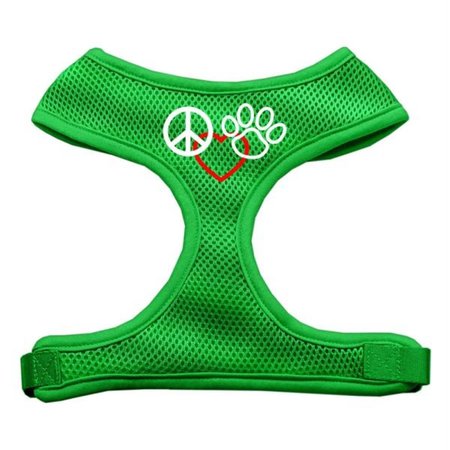 UNCONDITIONAL LOVE Peace  Love  Paw Design Soft Mesh Harnesses Emerald Green Small UN852456